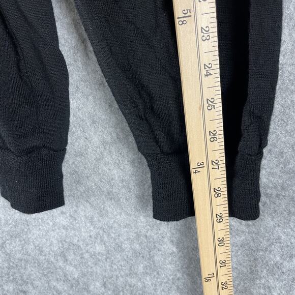 Son Of A Tailor Wool Sweater Mens 2XLT Black Crew Neck Minimal Preppy Hipster - Picture 6 of 11